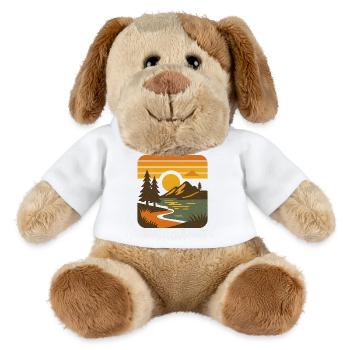 Golden Escape – Retro Nature Mood - MiniFeet® Hund Helge - Weiß - Vorne