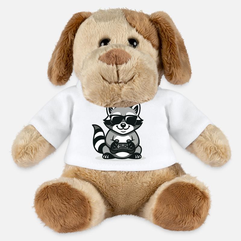 Zocker-Waschbär - MiniFeet® Hund Helge - Weiß