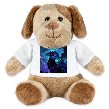 Elektrische Nacht Raben Kunst - MiniFeet® Hund Helge - Weiß - Vorne