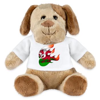 Flagge von Wales - Walisisch - Ninja - MiniFeet® Hund Helge - Weiß - Vorne