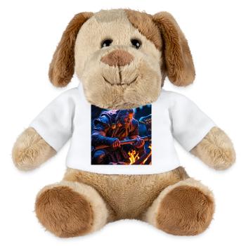 Fantasy Wikinger mit einer Axt - MiniFeet® Hund Helge - Weiß - Vorne