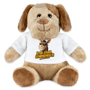 Lässiges Eselfreund-Design mit Sonnenbrille 3D - MiniFeet® Hund Helge - Weiß - Vorne