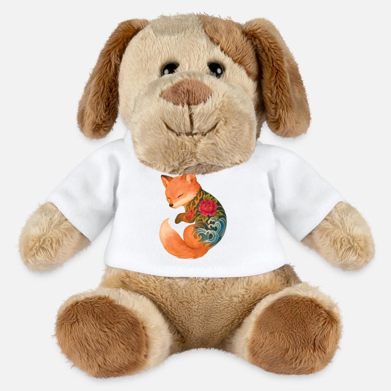 Tattooed Fox Cub – Floating Serenity - MiniFeet® Dog Helge - white