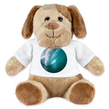 Dynamic ocean wave print - MiniFeet® Dog Helge - white - Front