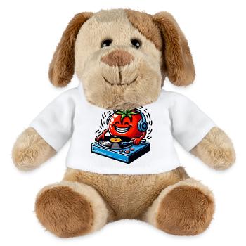 DJ Tomato auf den frischen Beats - MiniFeet® Hund Helge - Weiß - Vorne