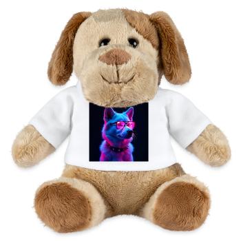 Chien rapide créatif aux couleurs néon - Chien en peluche Helge MiniFeet® - blanc - Devant
