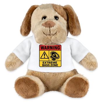 Avertissement de zone de basses extrêmes - Chien en peluche Helge MiniFeet® - blanc - Devant