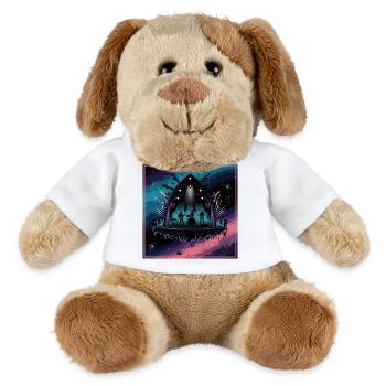 Scénographie de concert céleste - Chien en peluche Helge MiniFeet® - blanc - Devant
