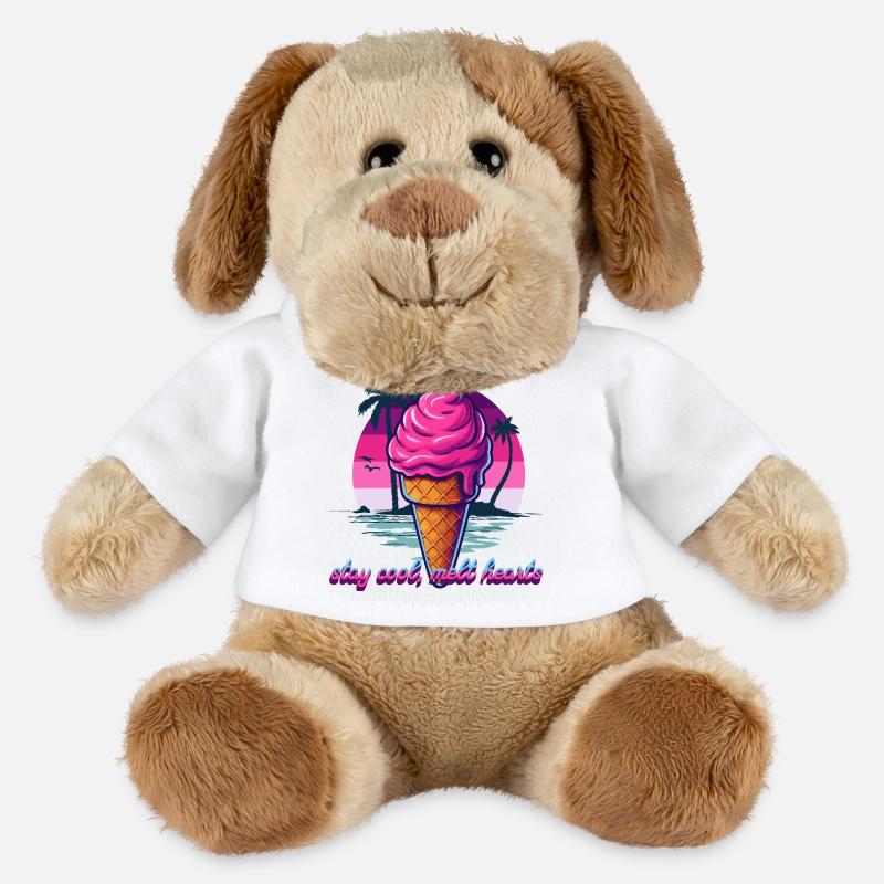 Pink Eiscreme Sunset Design - MiniFeet® Dog Helge - white