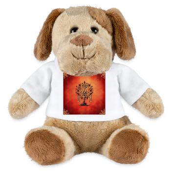Tree of Life with Snake and Gems - MiniFeet® Dog Helge - white - Front