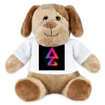 Neon Glitch Dreieck Aura - MiniFeet® Hund Helge - Weiß - Vorne