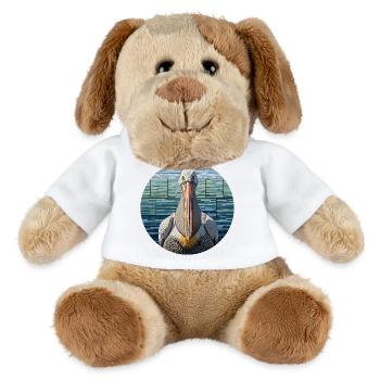 Mosaïque Pélican - Chien en peluche Helge MiniFeet® - blanc - Devant