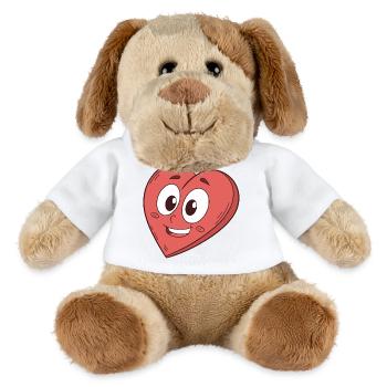 Kawaii Herz Charakter Illustration - MiniFeet® Hund Helge - Weiß - Vorne