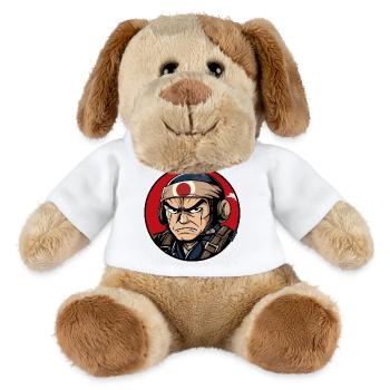 Guerrier Samouraï Dessin Animé - Chien en peluche Helge MiniFeet® - blanc - Devant
