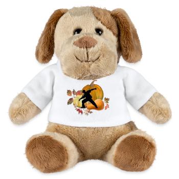 Danseuse dynamique en automne Citrouille Scène Art - Chien en peluche Helge MiniFeet® - blanc - Devant