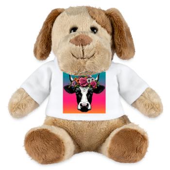 vache - Chien en peluche Helge MiniFeet® - blanc - Devant