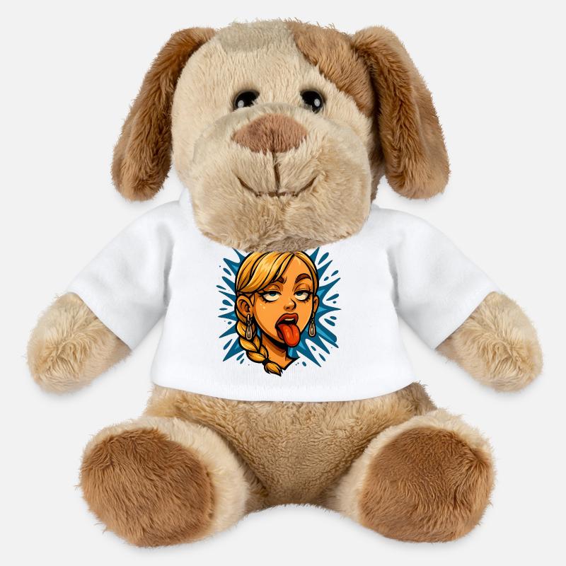 Grimasse - MiniFeet® Hund Helge - Weiß
