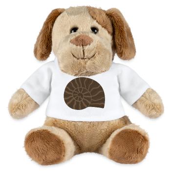 Elegantes Ammonit Fossil Muster Design - MiniFeet® Hund Helge - Weiß - Vorne