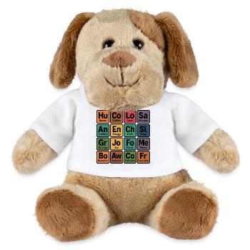 Colorful Emotion Squares - MiniFeet® Dog Helge - white - Front