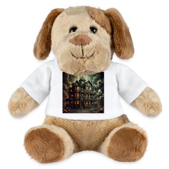 Spukhaftes Halloween Spukhaus Herrenhaus - MiniFeet® Hund Helge - Weiß - Vorne