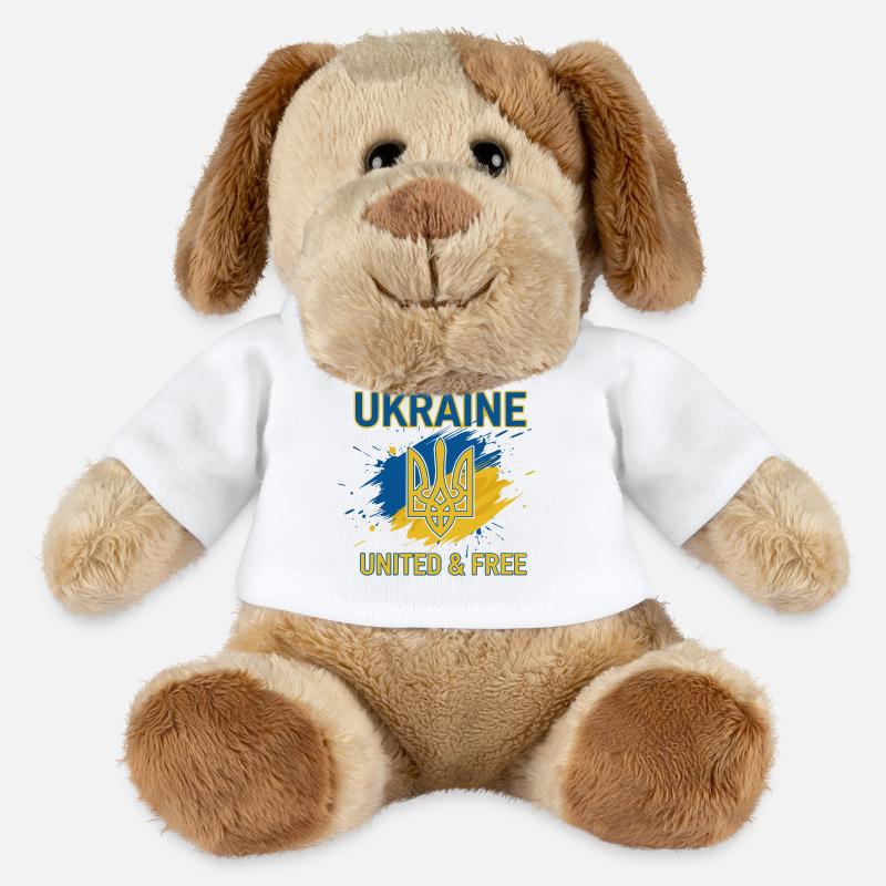 Ukraine Unity and Freedom - MiniFeet® Dog Helge - white