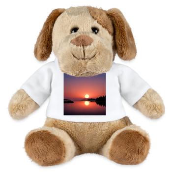 Sonnenuntergang über dem Wasser - MiniFeet® Hund Helge - Weiß - Vorne