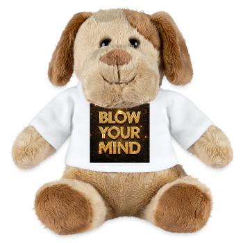 Blow Your Mind Gold Diamant Buchstaben - MiniFeet® Hund Helge - Weiß - Vorne