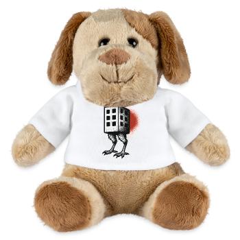 Cube Building with Legs - MiniFeet® Dog Helge - white - Front