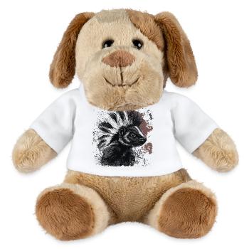 Drôle de Punk Rock Skunk - Chien en peluche Helge MiniFeet® - blanc - Devant