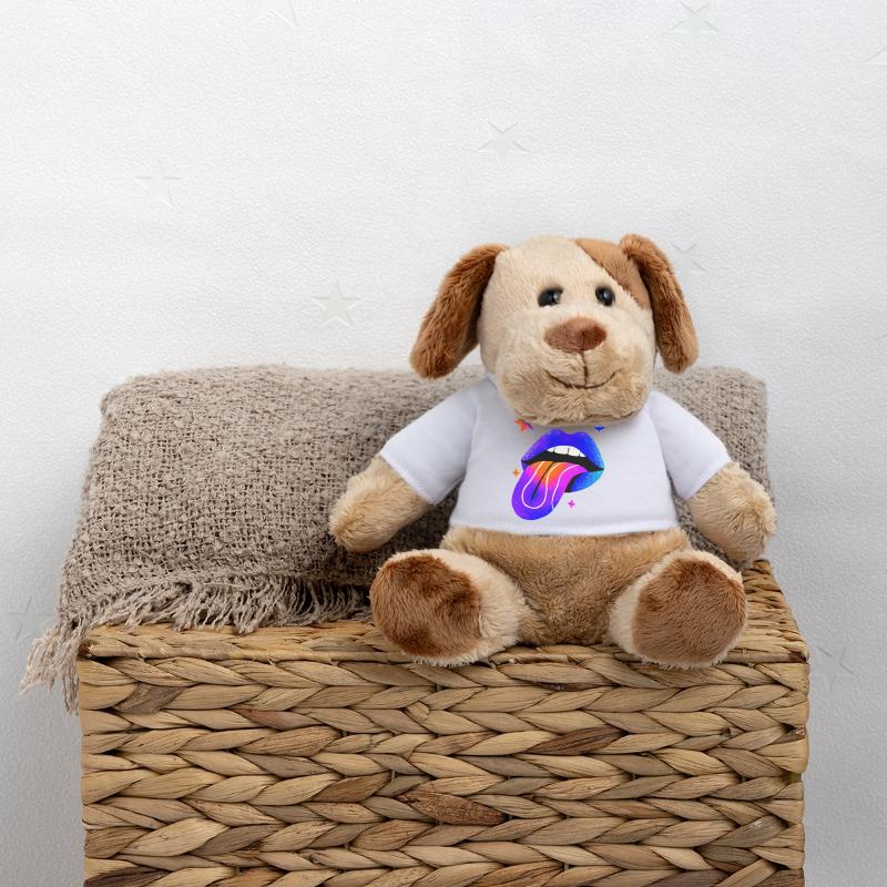 Neon Rainbow Lip Art MiniFeet® Dog Helge