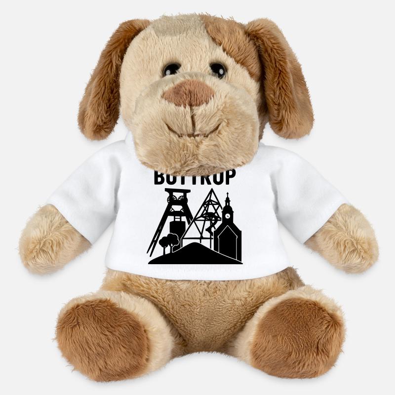 Bottrop Ruhrgebiet Wahrzeichen - MiniFeet® Hund Helge - Weiß
