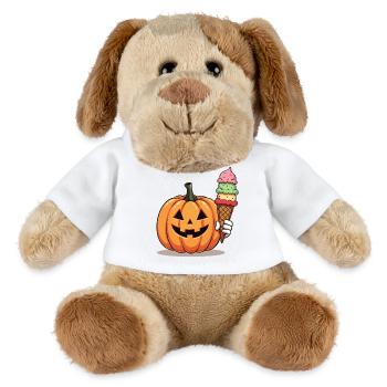 Süßer Grusel Kürbis mit Eiswaffel - MiniFeet® Dog Helge - white - Front