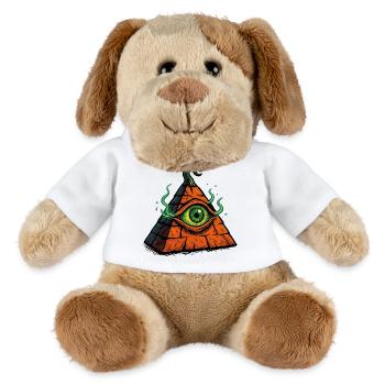 Pyramide d’Halloween – L’œil de la terreur - Chien en peluche Helge MiniFeet® - blanc - Devant