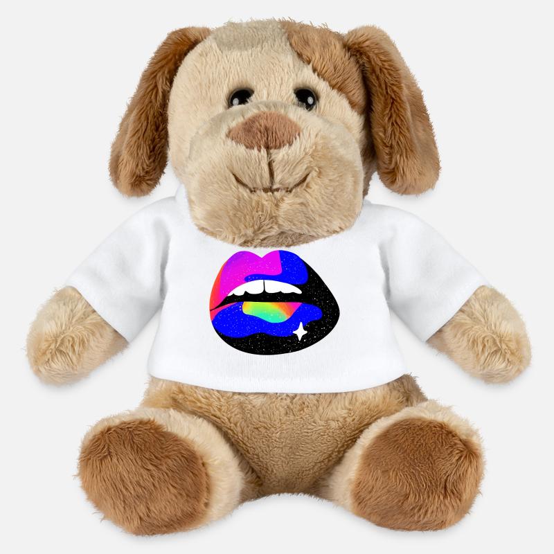 Rainbow Lips Nebula - MiniFeet® Dog Helge - white