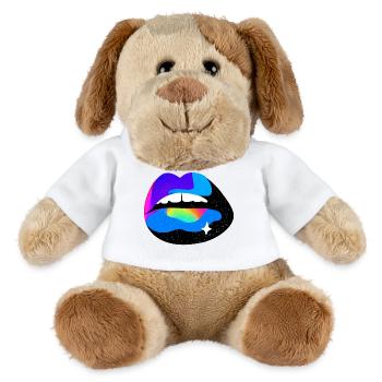 Cosmic Rainbow Lips - MiniFeet® Dog Helge - white - Front