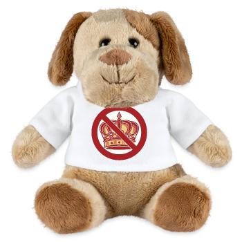No Kings Movement No Kings with King Crown - MiniFeet® Dog Helge - white - Front