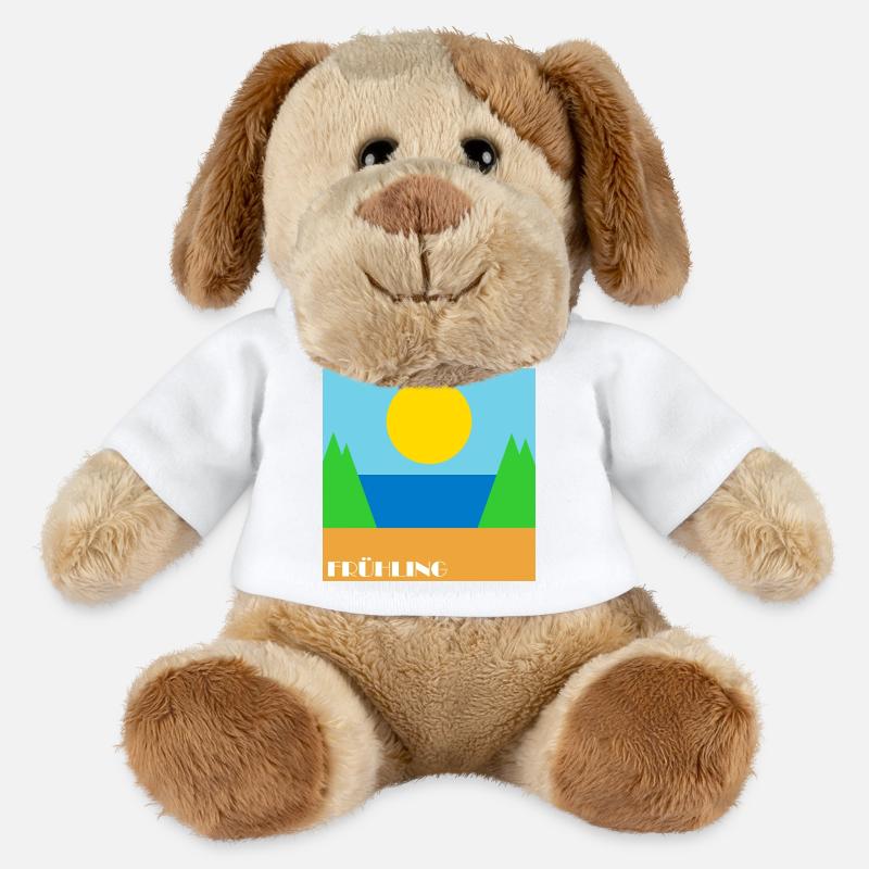 Source - Chien en peluche Helge MiniFeet® - blanc