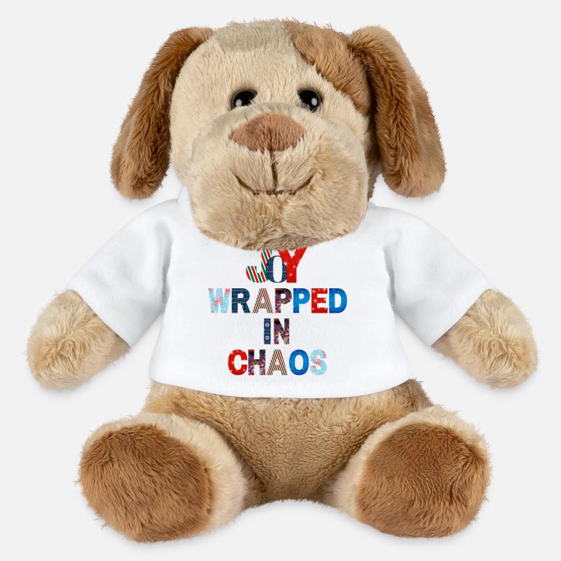 Conception de la typographie de Noël - Chien en peluche Helge MiniFeet® - blanc