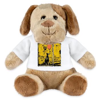 Life is Better with a Doberman | Comic Noir Stil - MiniFeet® Hund Helge - Weiß - Vorne