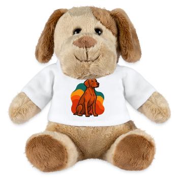 Vizsla Chien dans la palette rétro - Chien en peluche Helge MiniFeet® - blanc - Devant