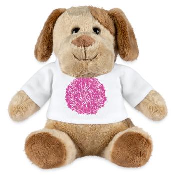 Circle Rose Pink Pattern - MiniFeet® Dog Helge - white - Front