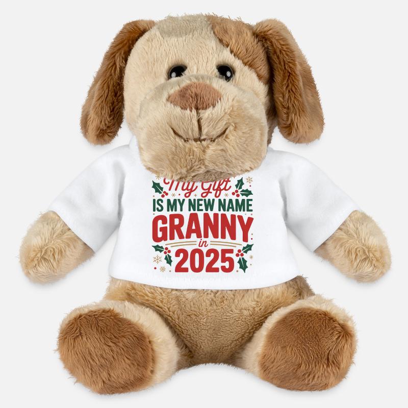 Granny in 2025 Gift Name Tee - MiniFeet® Dog Helge - white