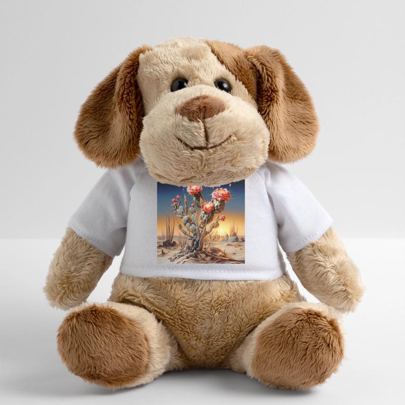 Fleurs de cactus au coucher du soleil Chien en peluche Helge MiniFeet®