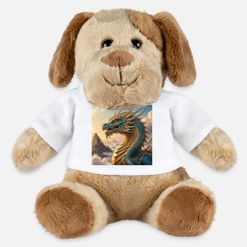 Feuerdrache  - MiniFeet® Hund Helge - Weiß