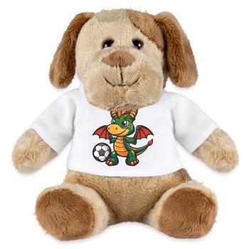 Drache mit Ball - MiniFeet® Hund Helge - Weiß - Vorne