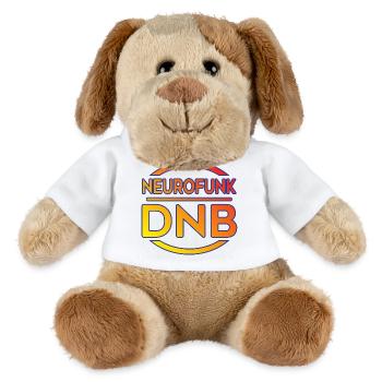 Neurofunk DNB Logo Tee - MiniFeet® Hund Helge - Weiß - Vorne