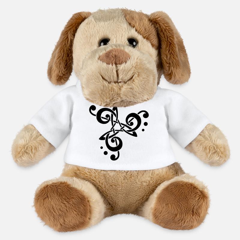 Musikalische Note in Triskelion - MiniFeet® Hund Helge - Weiß