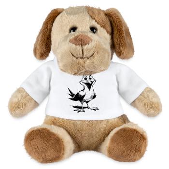 Funny seagulls coastal bird with big eyes - MiniFeet® Dog Helge - white - Front