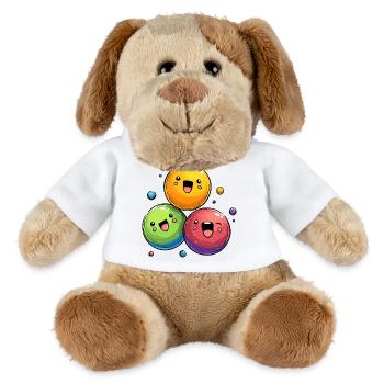 Bunte kugeln Cartoon - MiniFeet® Hund Helge - Weiß - Vorne