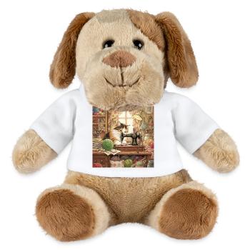 Câlins à la machine à coudre de Cat Studio - Chien en peluche Helge MiniFeet® - blanc - Devant